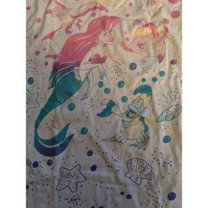 Vintage Disney Little Mermaid Shirt Rainbow Sparkles Single Stitch Tee USA Kids